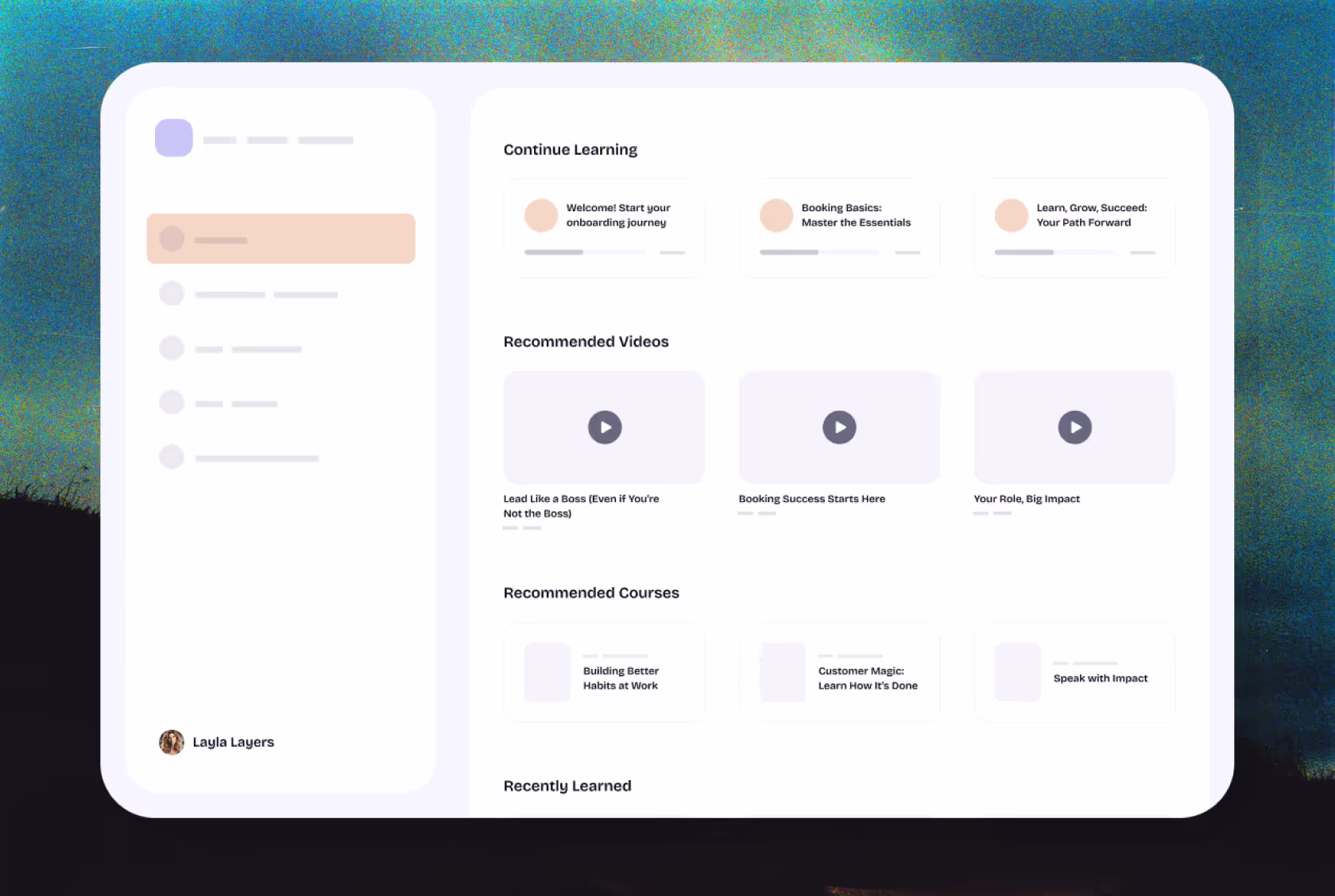 Manifest dashboard showing operator KPIs and learning plan