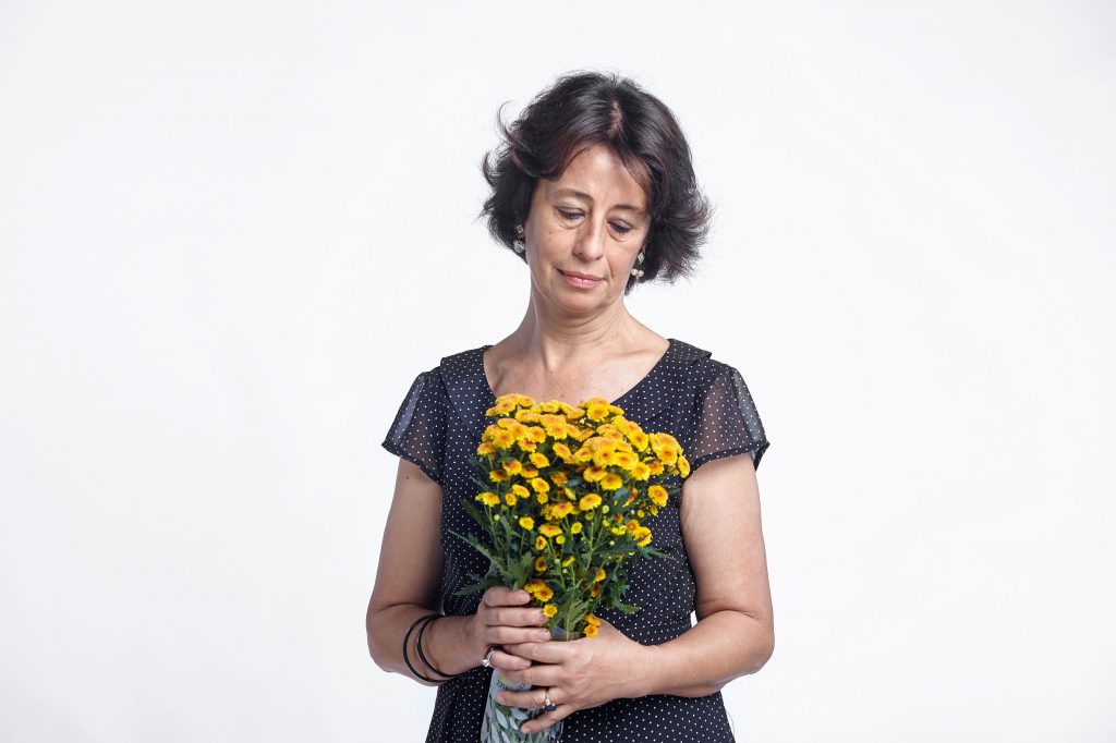 A woman experiencing grief after death