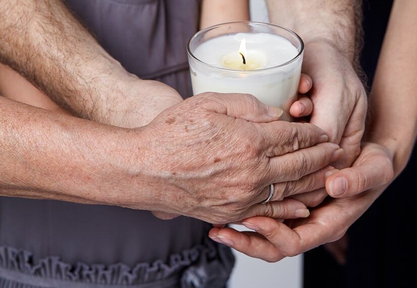 grief after death at memorial funeral
