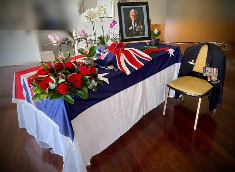 After Queensland came out of lockdown, Laurie, a 98-year-old veteran, was given a honourable memorial.