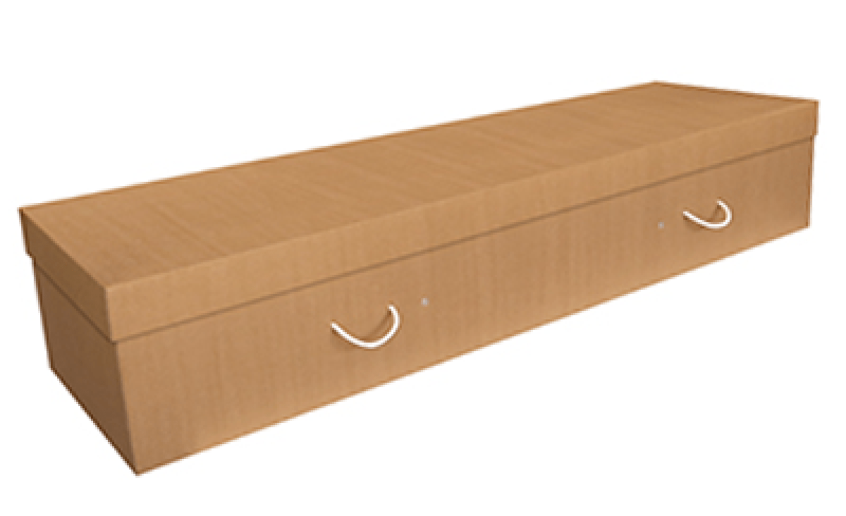 Funeral myths busted: Environmentally-friendly ‘cardboard coffins’ are not more expensive to produce.