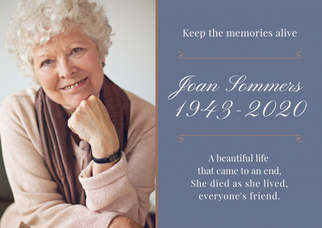 Memorial service cards can be keepsakes for mourners to take home. 