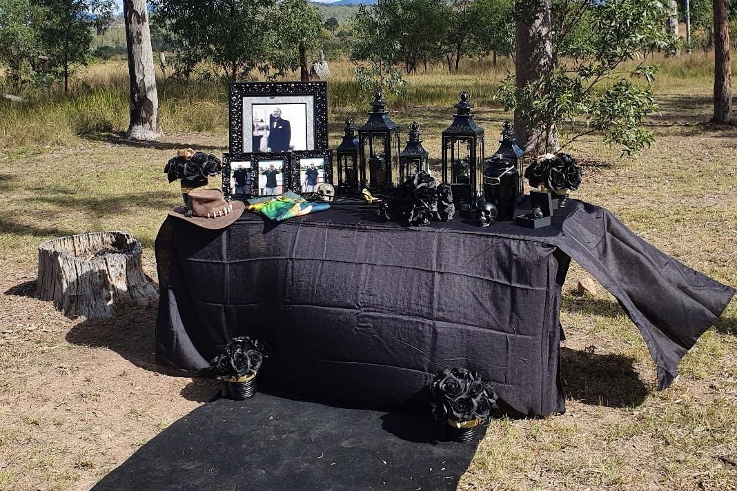 A personalised lakeside picnic with family and friends was part of a Bare Memorial Service.