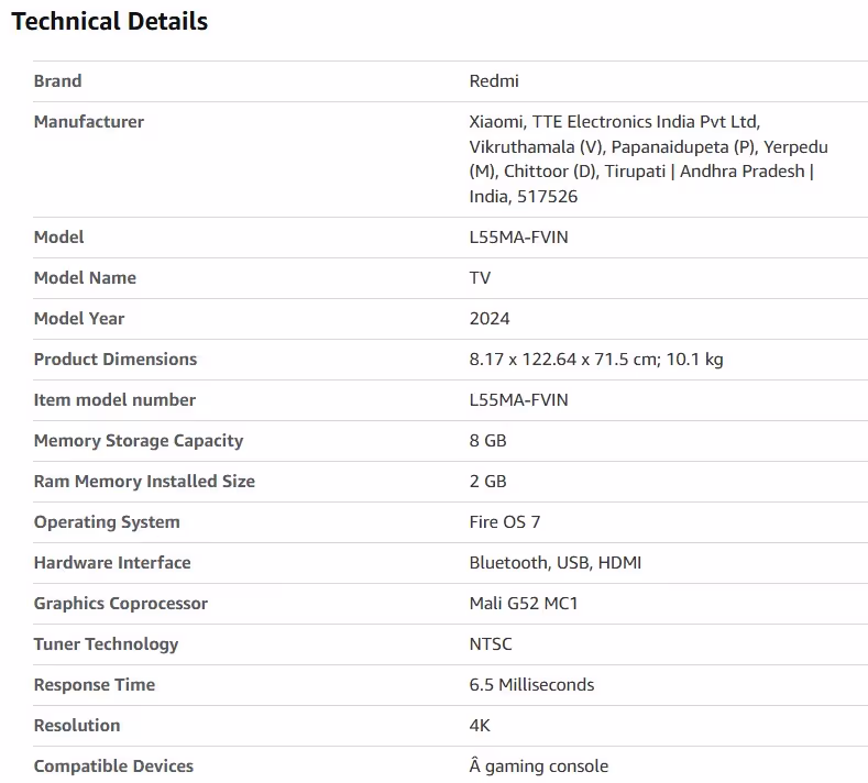 Amazon A+ Content : Technical Details 