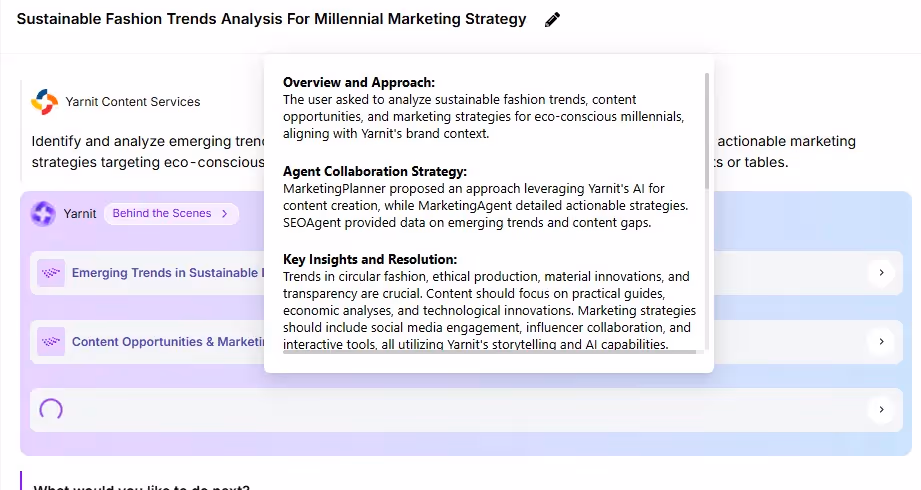 Yarnit powered by multiple AI Agents 