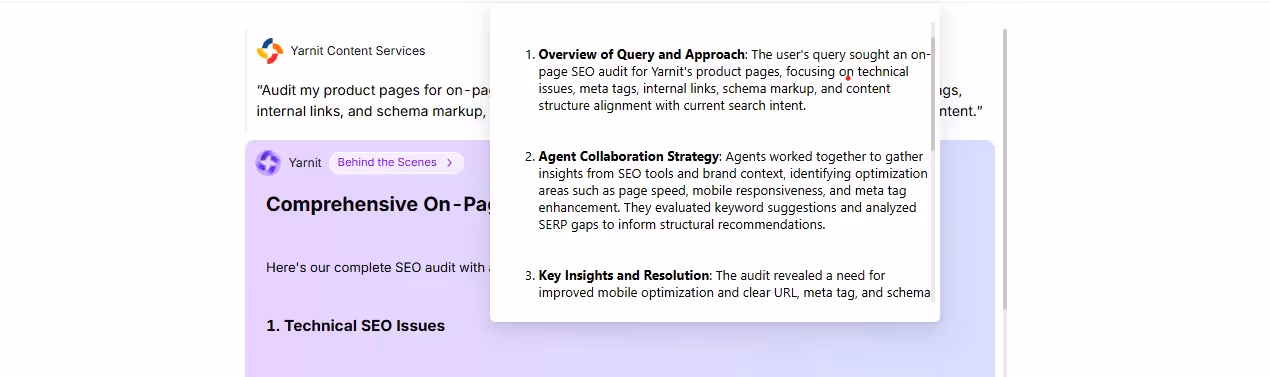 Yarnit using multiple AI Agents in the backend 