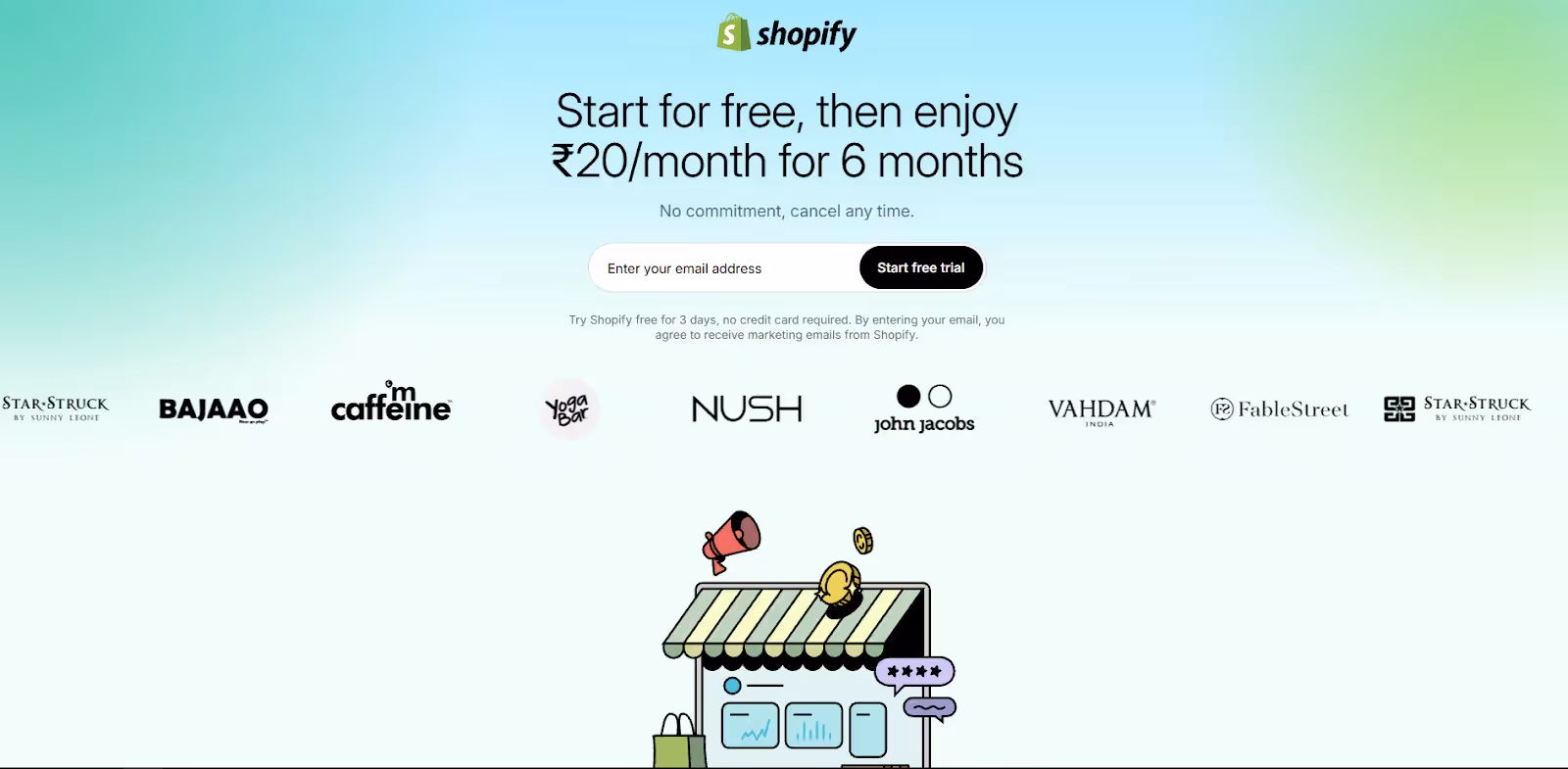 Shopify B2B landing page example