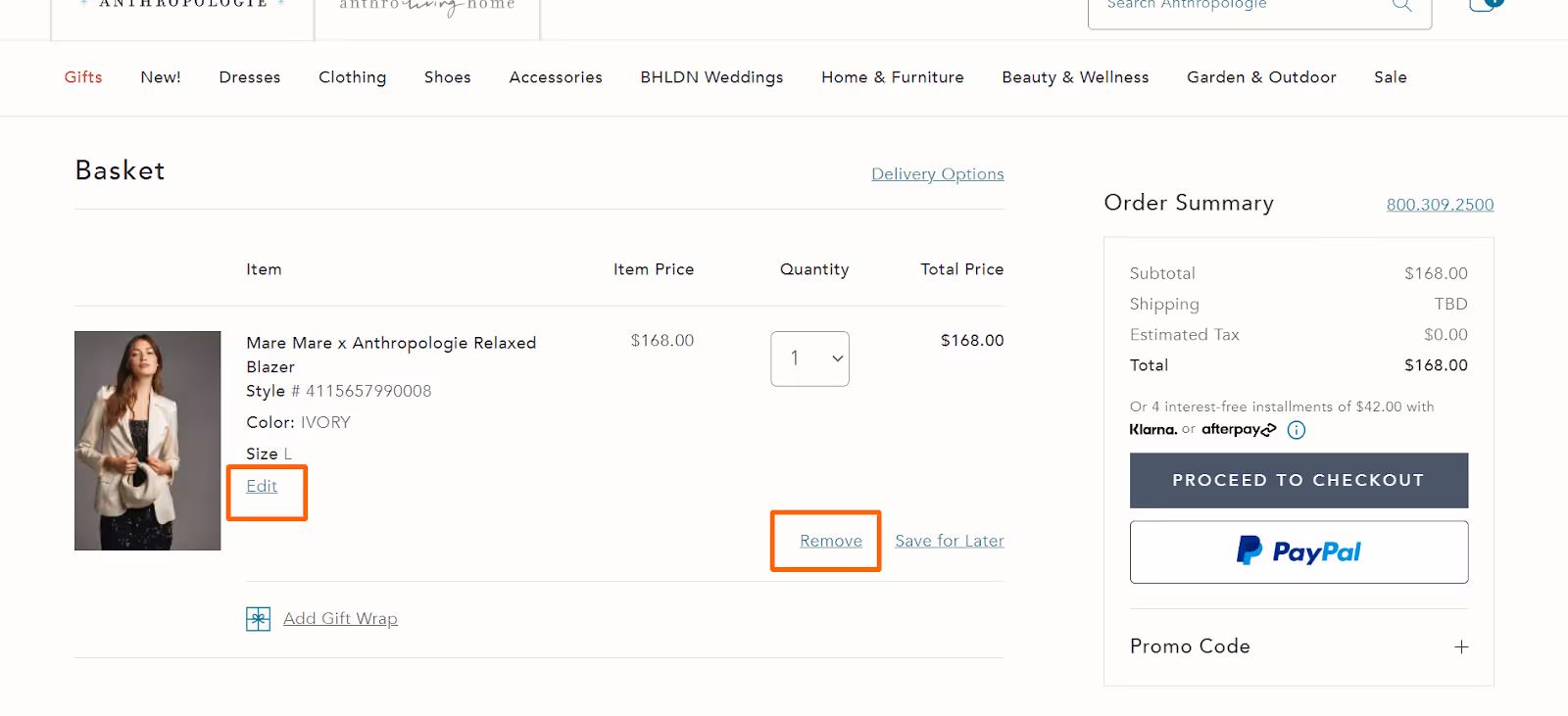 Example of save for later option