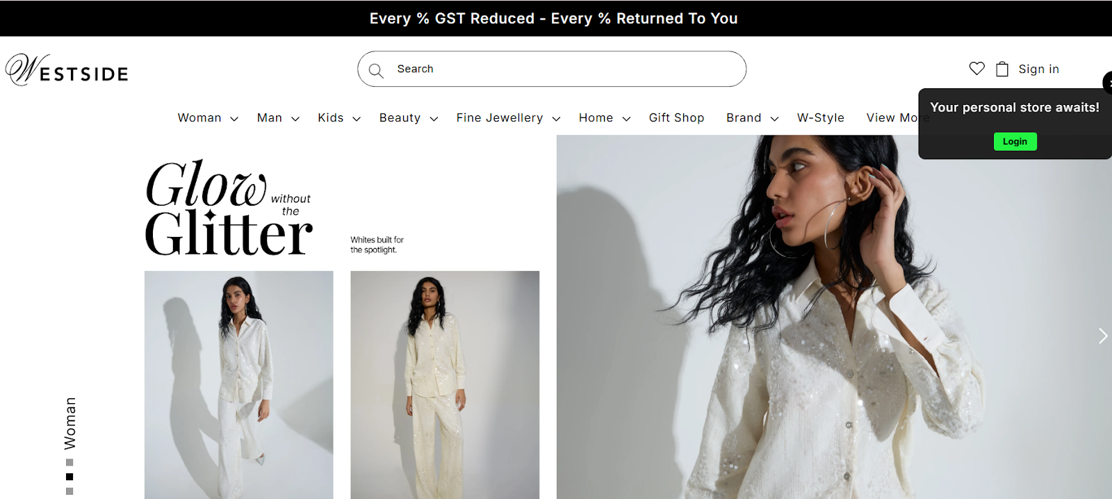 Westside : An example Shopify Product Page