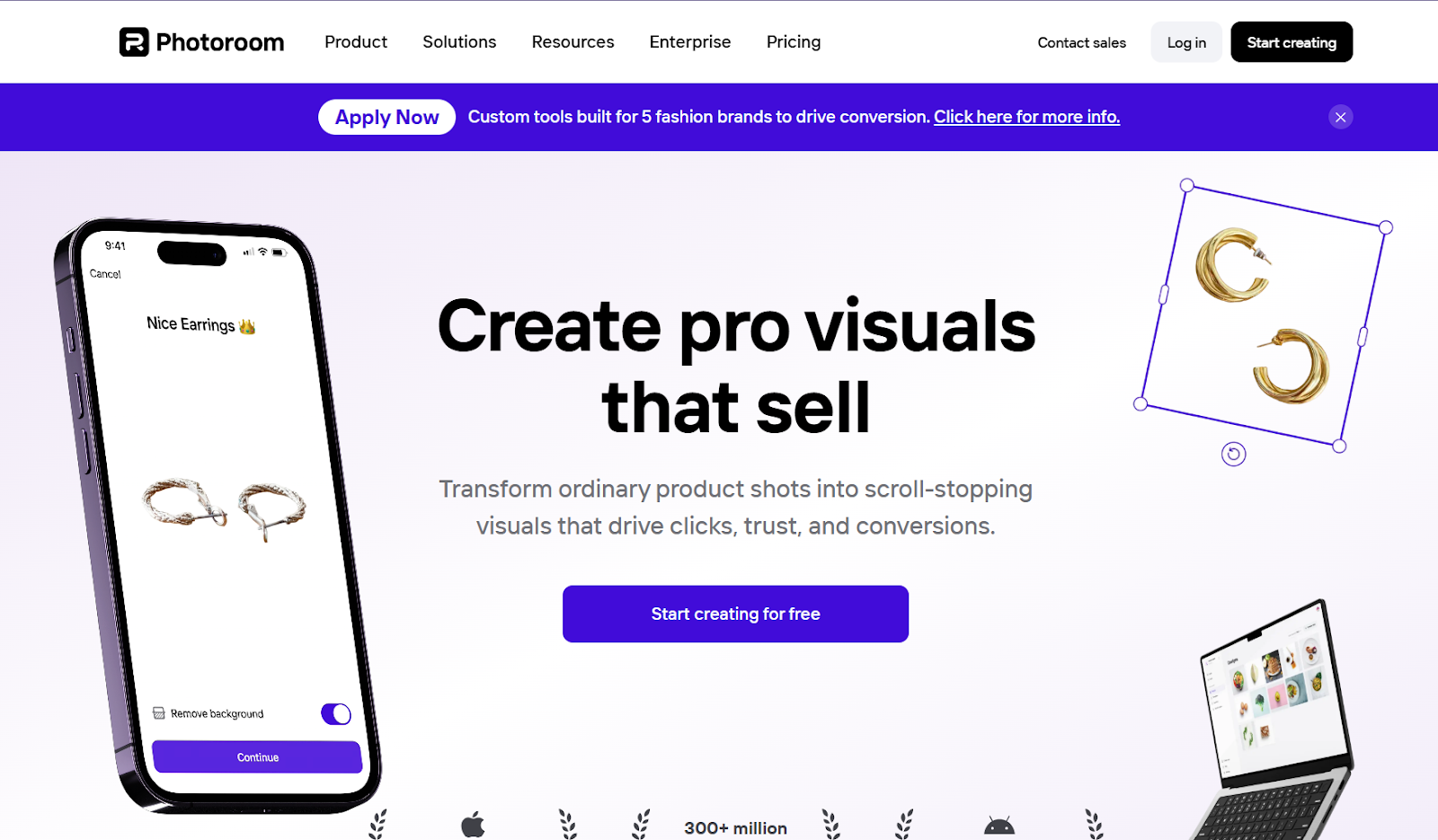 Photoroom website screenshot