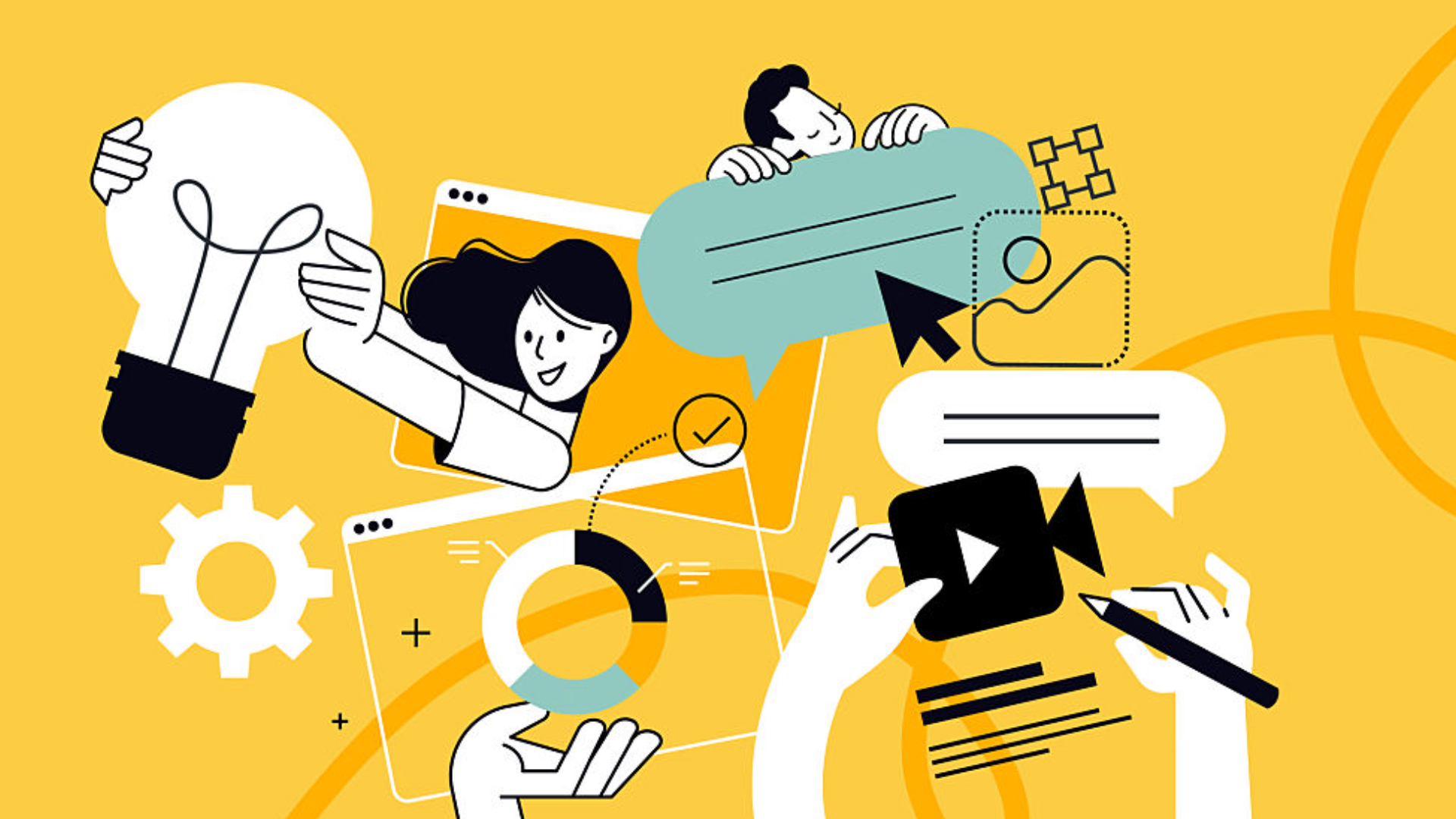 A creative representing marketing ideas for SMBs