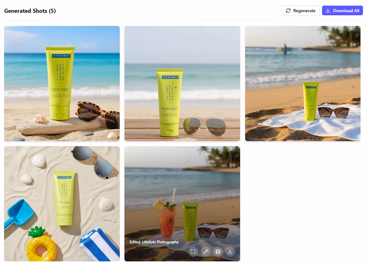 Edited lifestyle photograph output