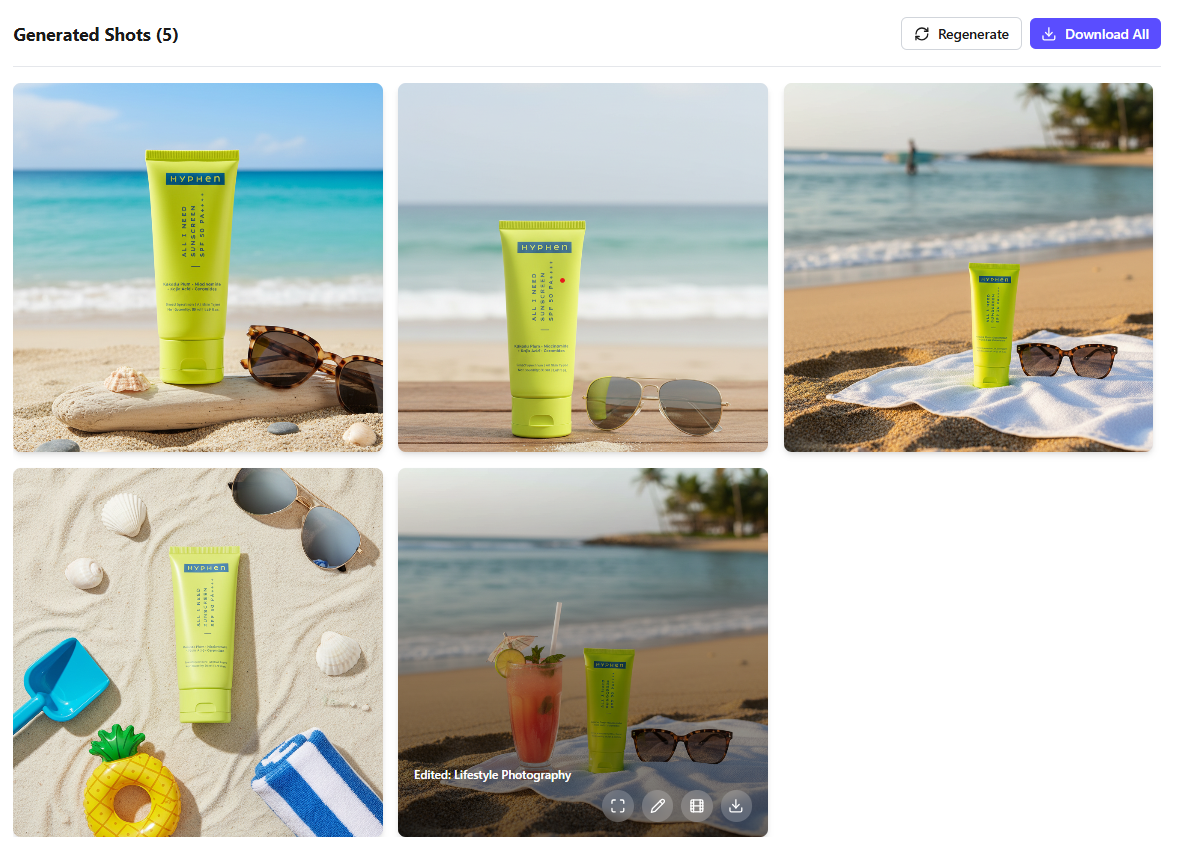 Edited lifestyle photograph output