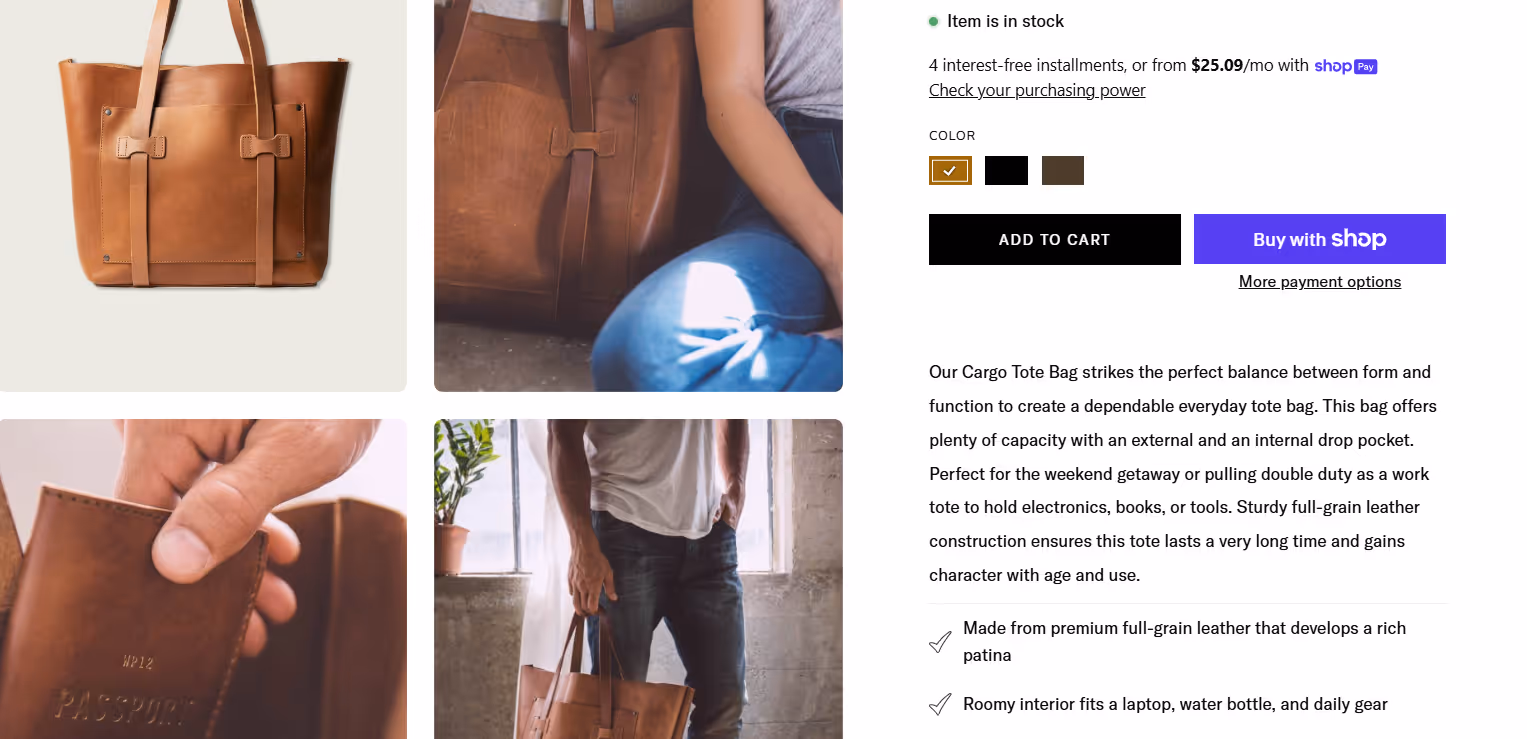 WP Standard’s product pages