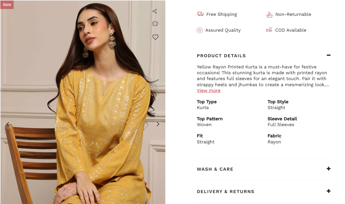 Biba Product Description Page 