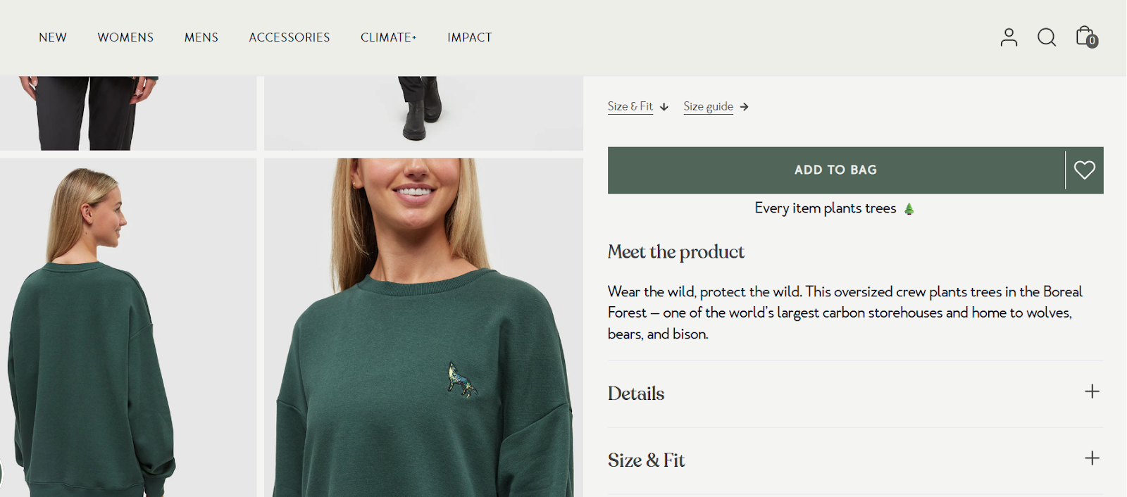 Tentree's Product Description 