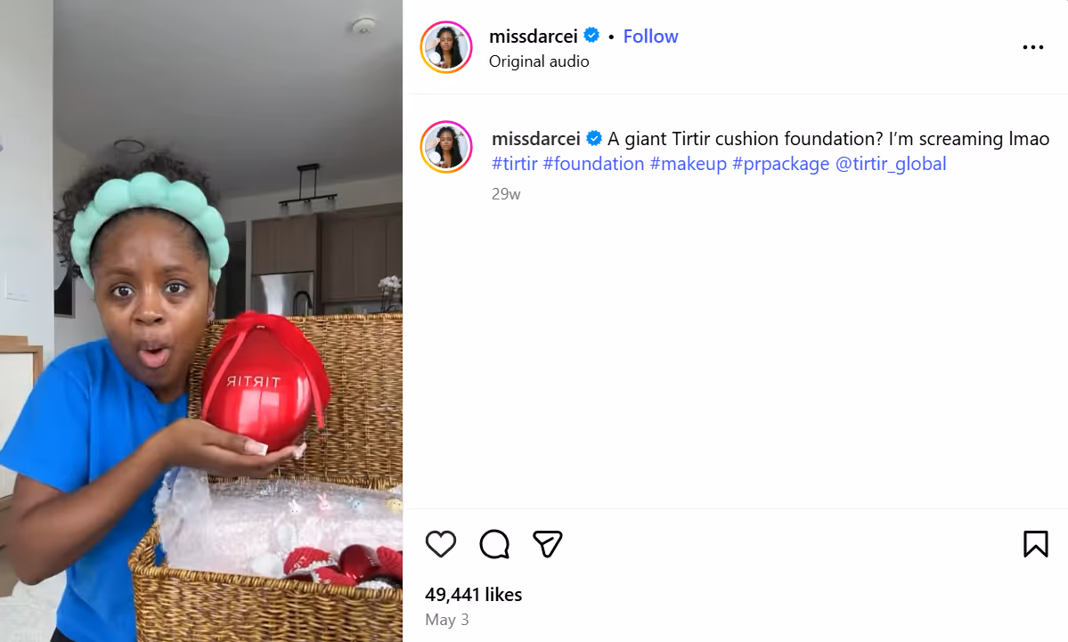 Creative Ad Creatives for Beauty Brands : Tirtir Example 