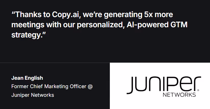 Copy.ai testimonial