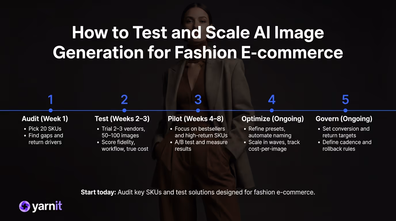 Infographic: How To Test and Scale AI Image Generation For Fashion E-commerce