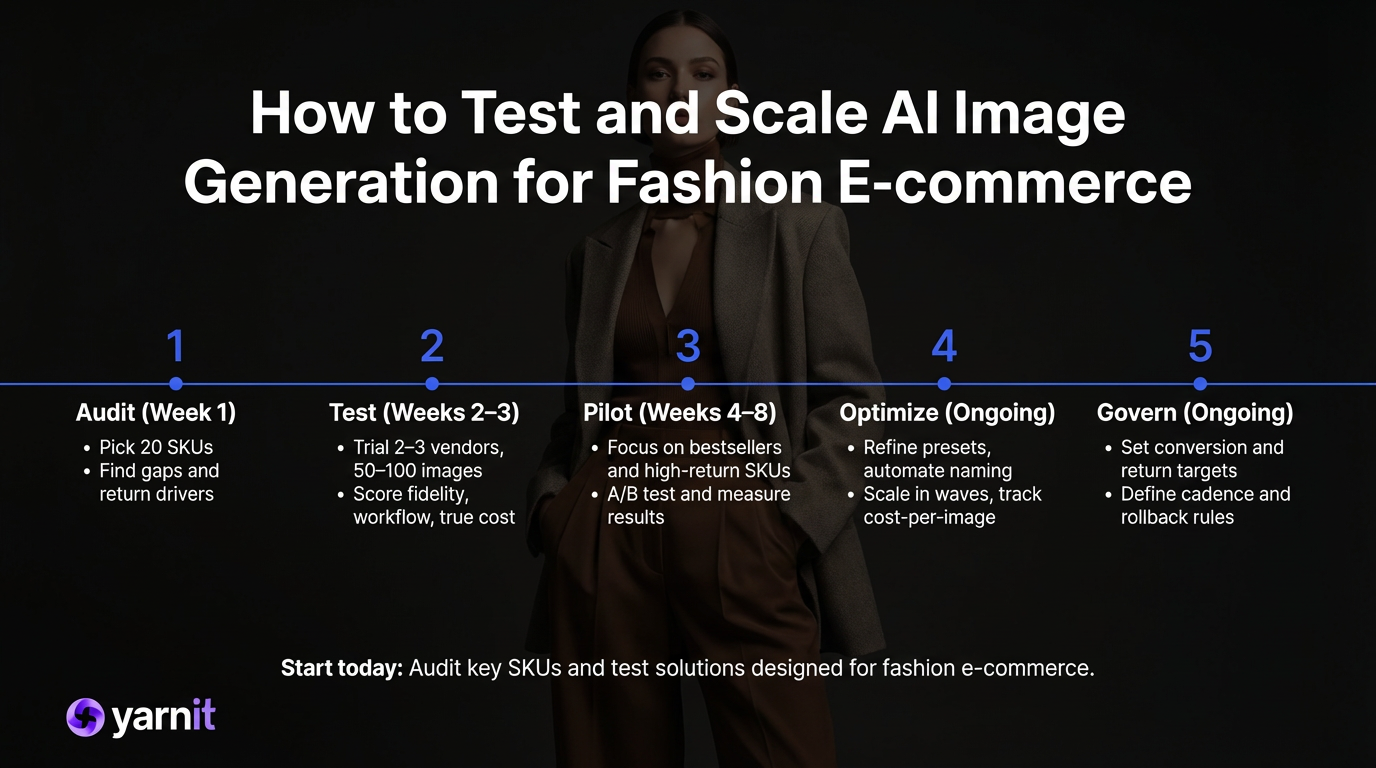 Infographic: How To Test and Scale AI Image Generation For Fashion E-commerce