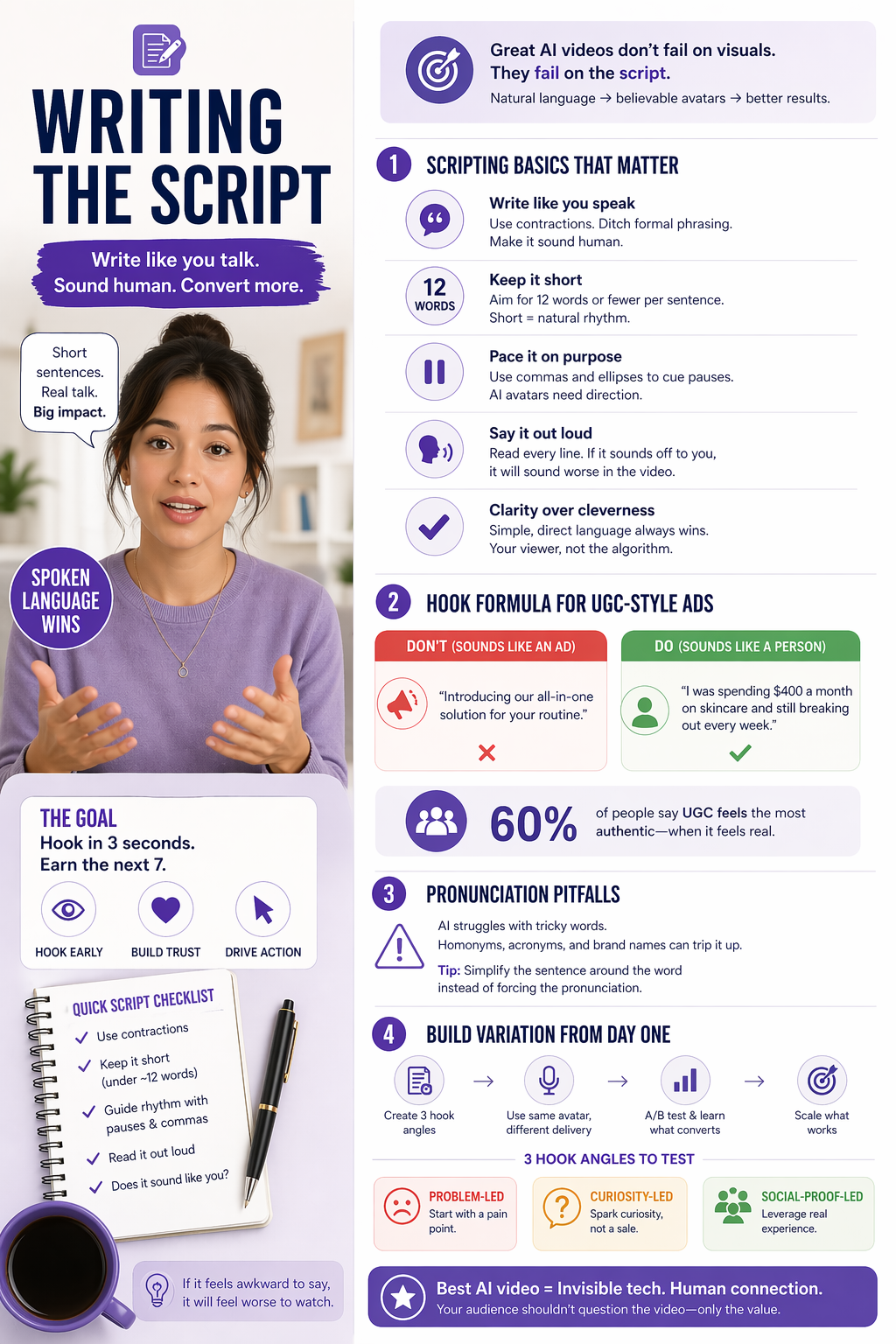 Writing scripts for videos