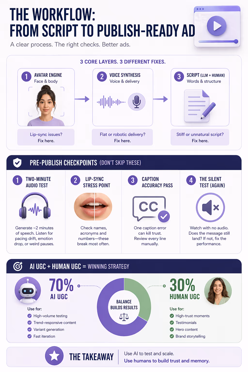 Workflow for talking-head video