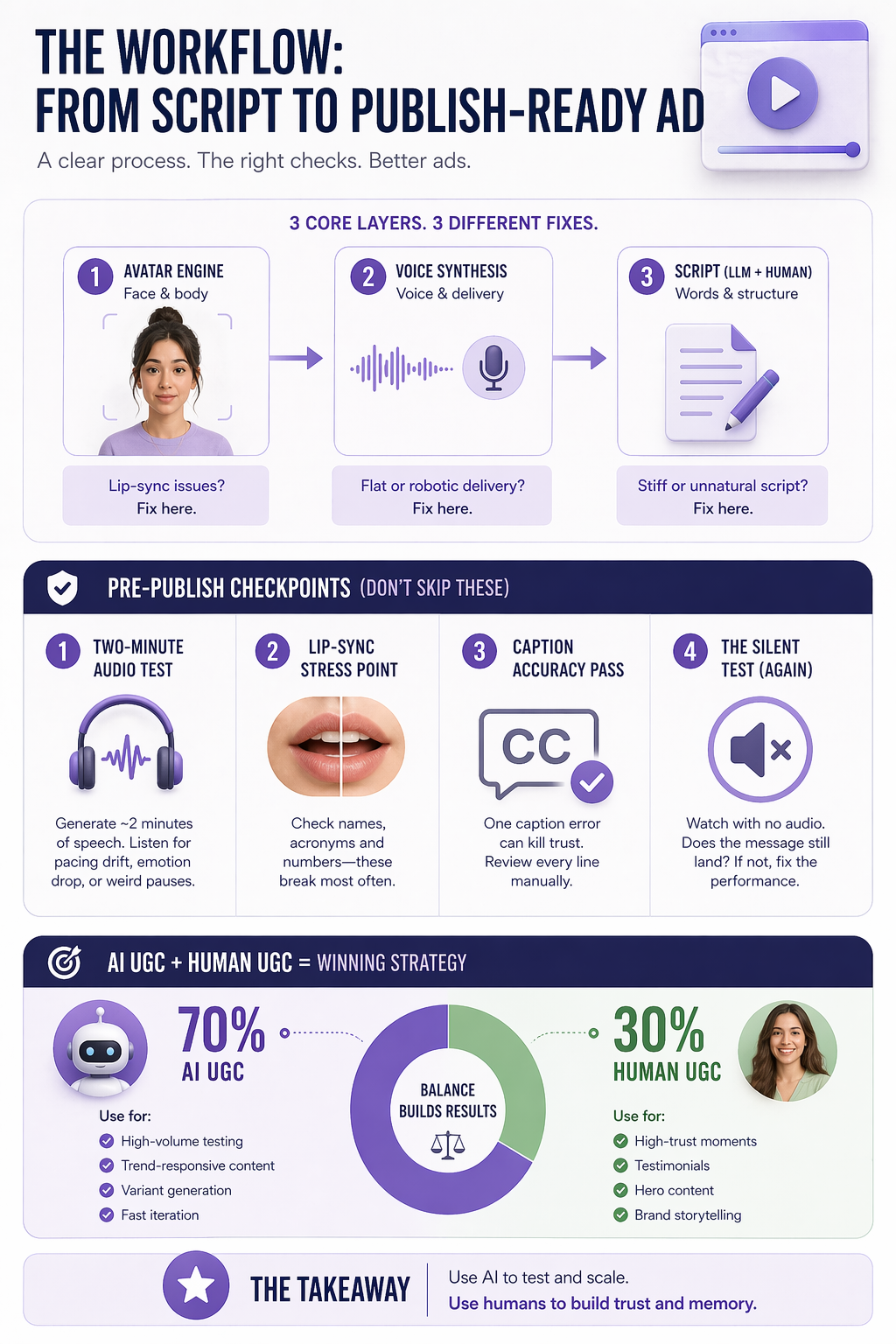 Workflow for talking-head video