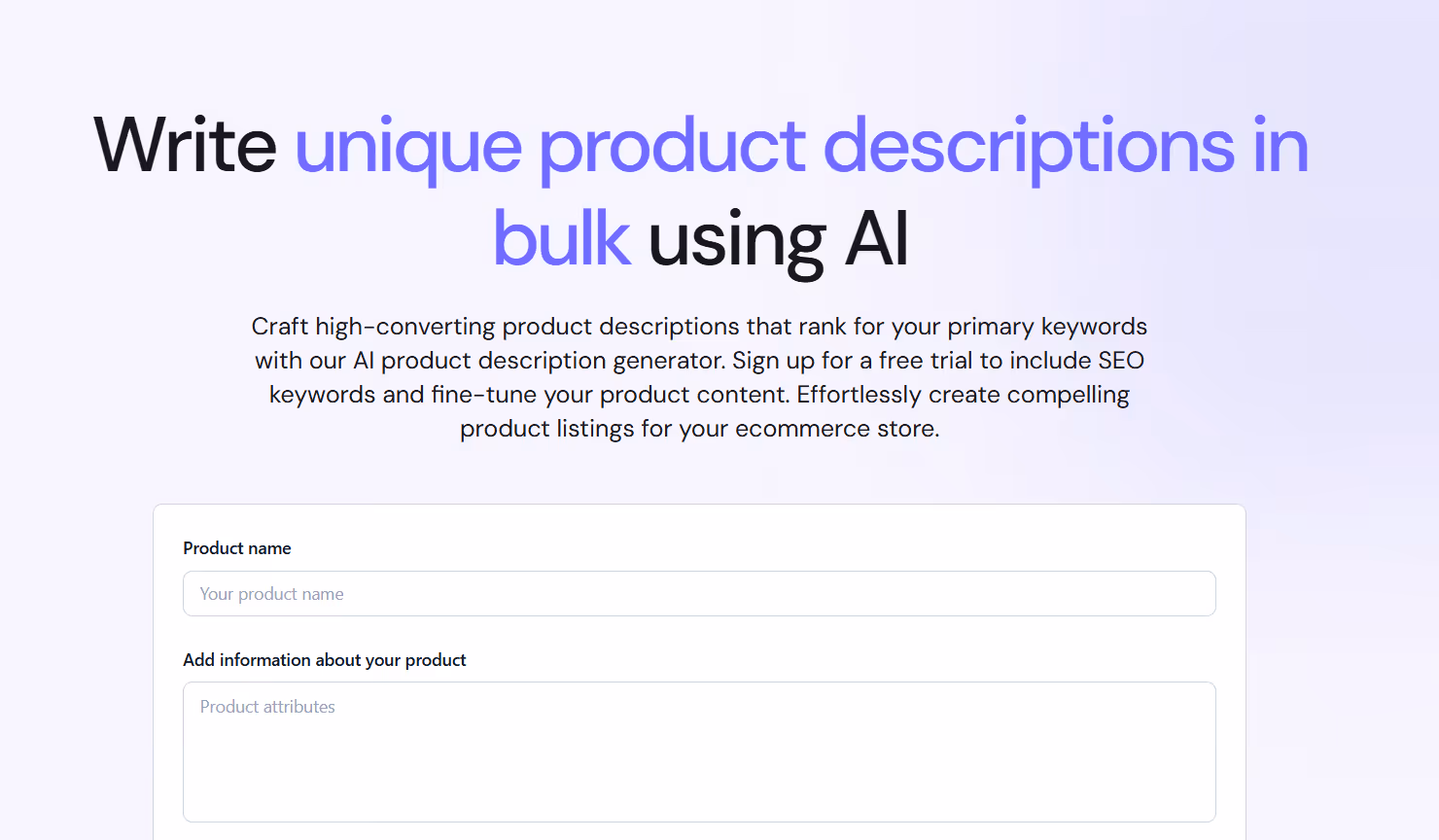 AI Product Description Generator