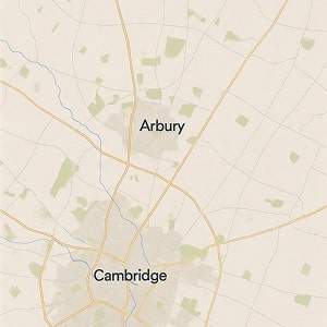 Arbury on a Cambridge map