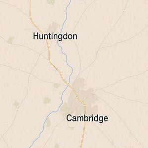 Huntingdon location on a map
