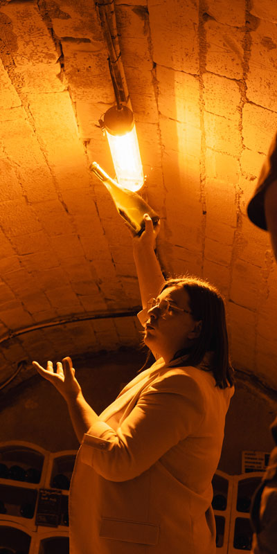 Guide présentant la visite