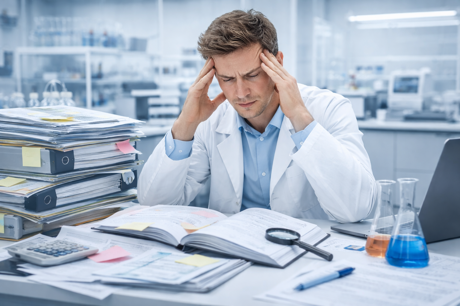 Der zunehmende Dokumentationsaufwand im Labor bereitet vielen Fachkräften inzwischen "Kopfschmerzen"