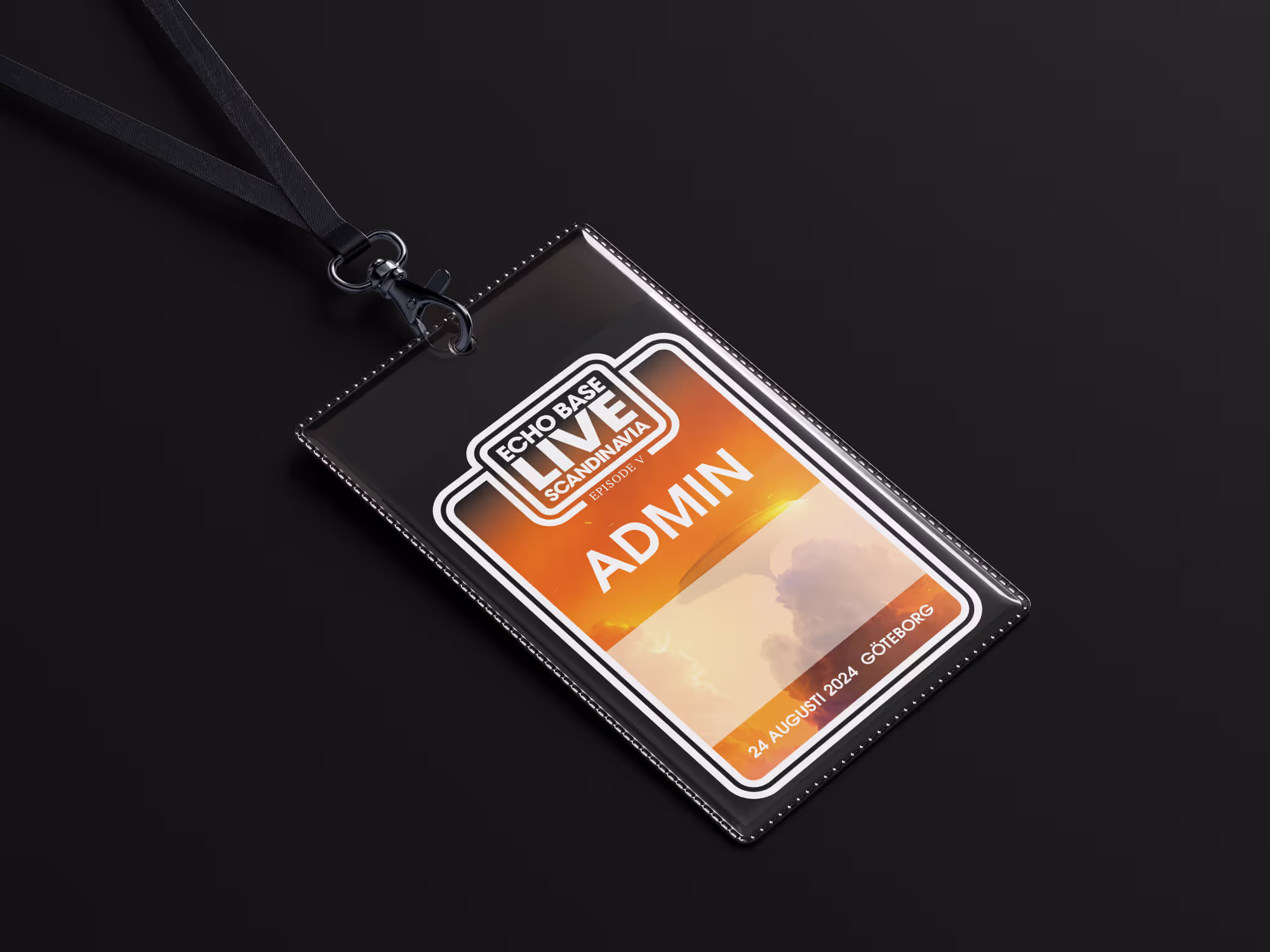 A picture of an echo base live badge