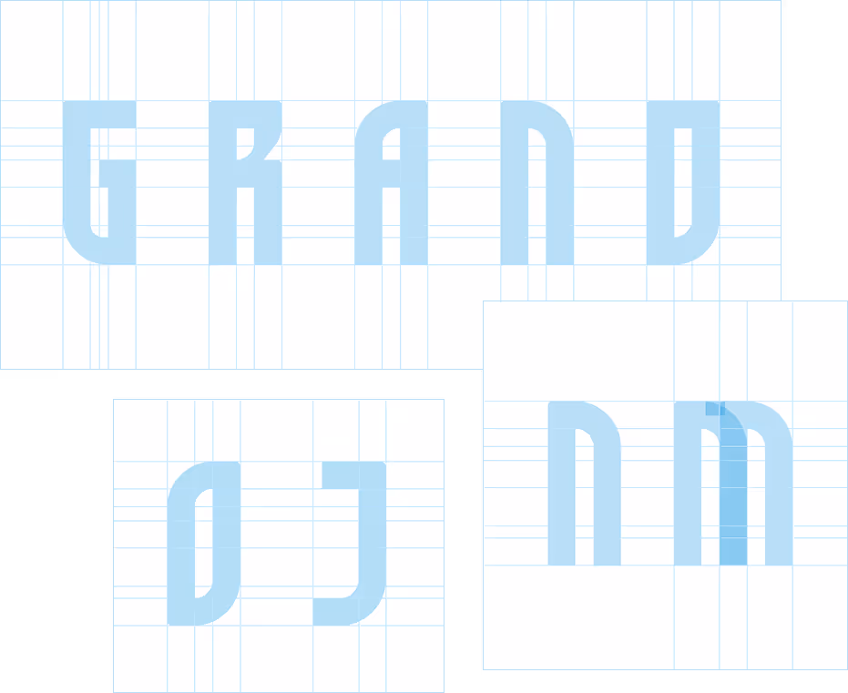 Image of logo design process
