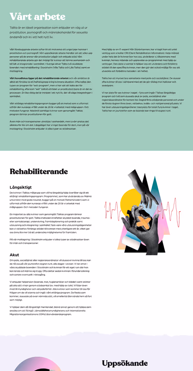 A website screenshot