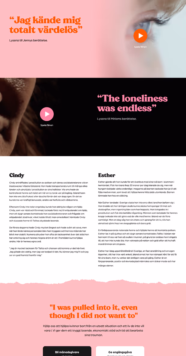 A website screenshot