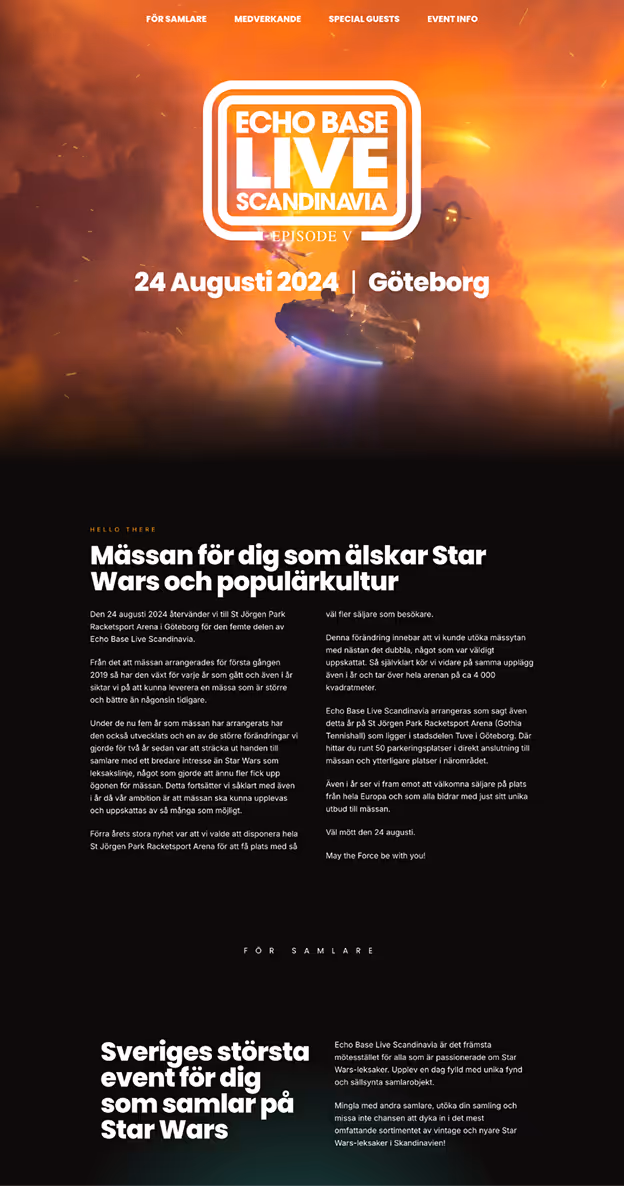 A website screenshot