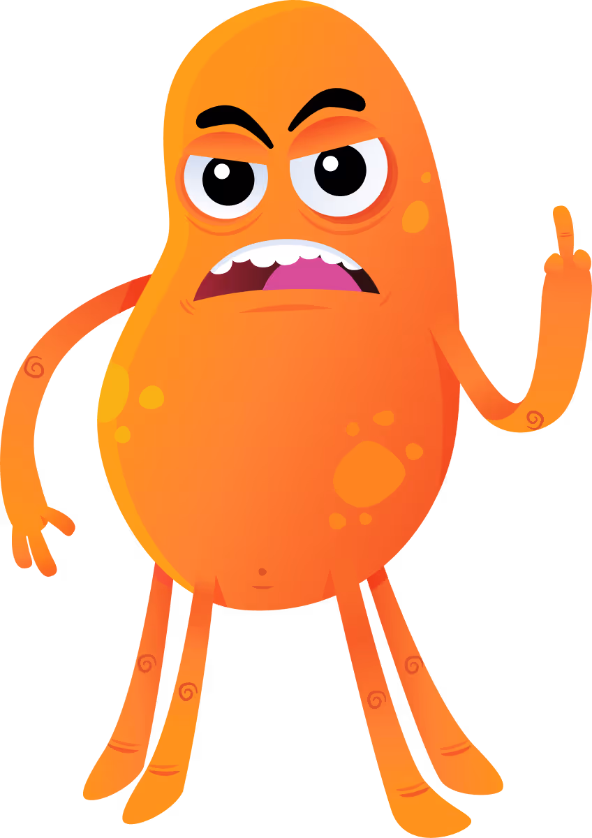 Illustration of the "master of disaster" mascot