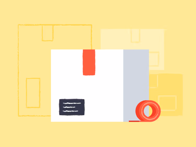 Illustration of a cardboard box