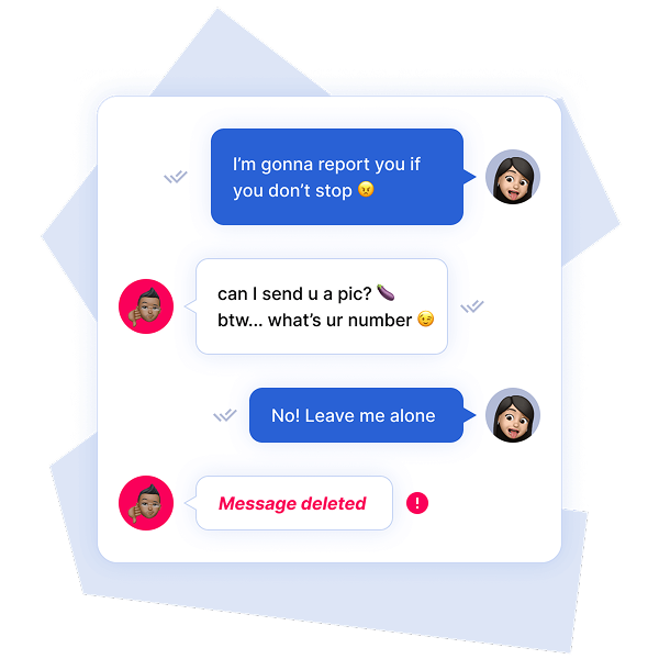an image of the old illustration style for besed. Featuring a toxic converstation