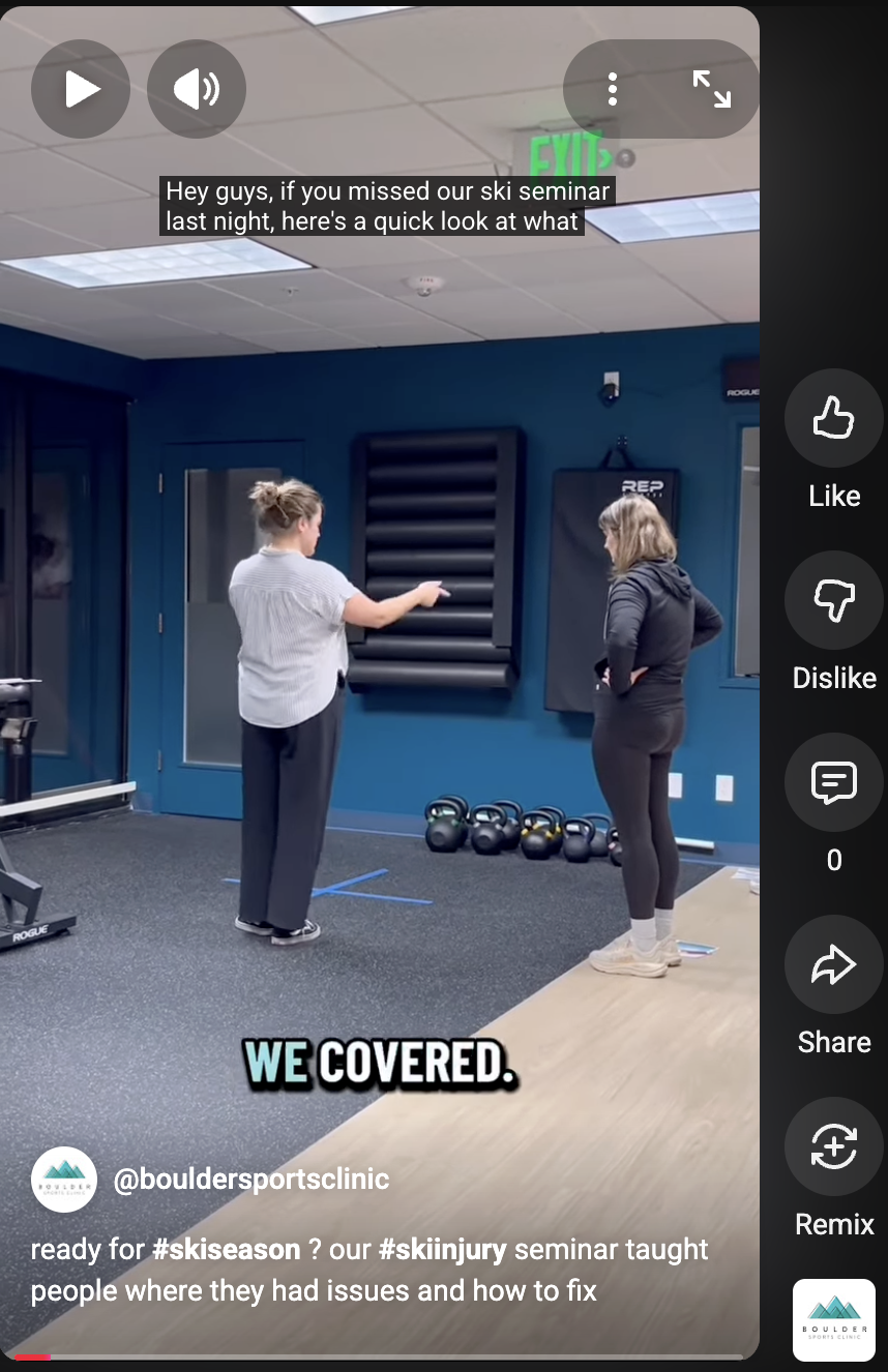 Ski Injury Prevention Seminar Recap Video