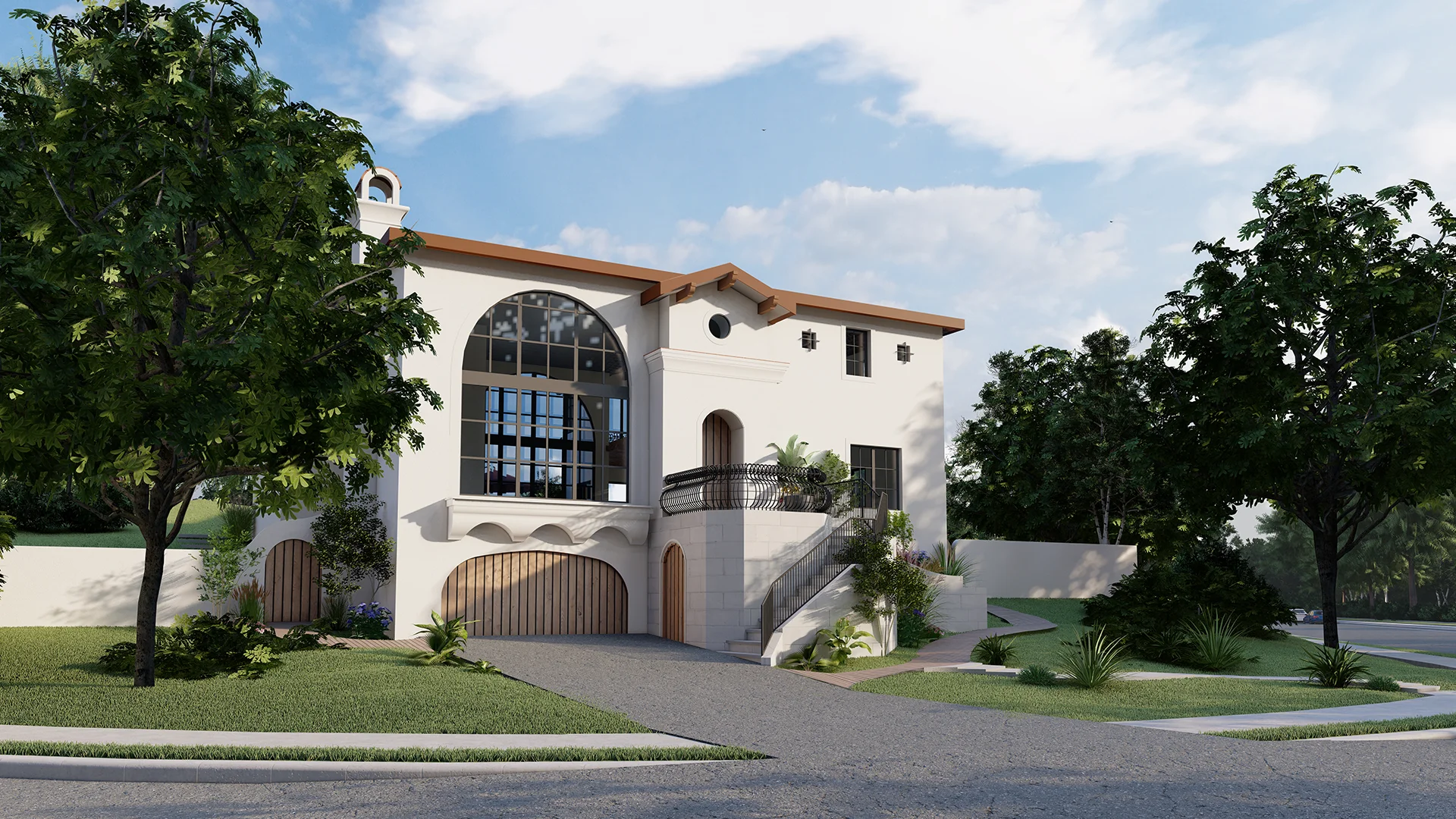 Render of a new house built in North California