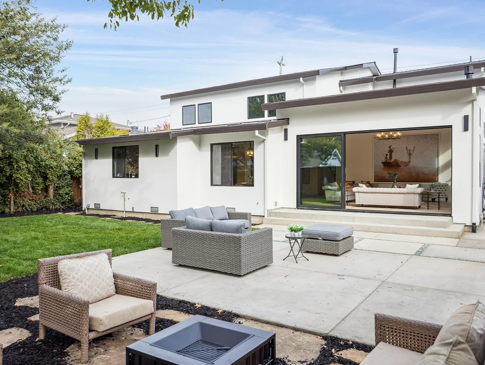 Back yard of a home remodeled by Global Arch Construction