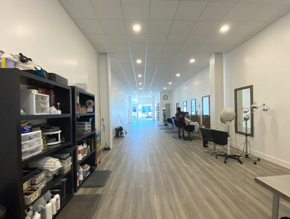 hair salon remodeled by Global Arch Construction