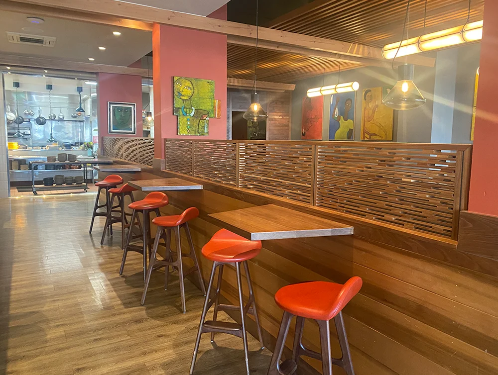 Dining room of a mexican restaurant remodeled by Global Arch Construction