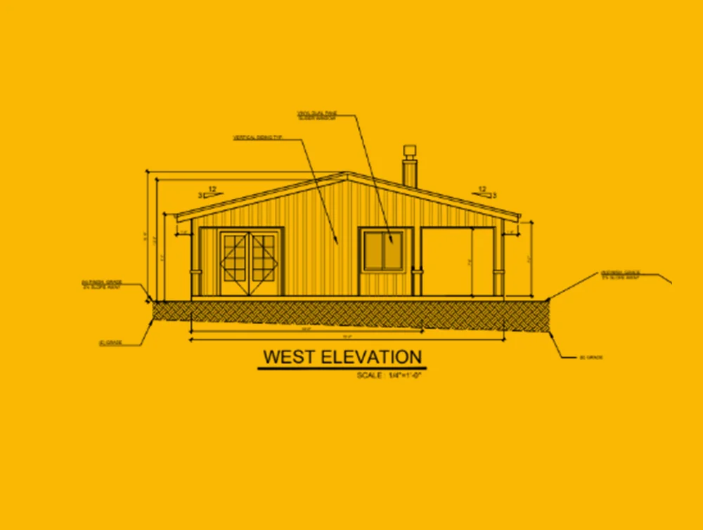 Blueprint of a farm designed by Global Arch Construction