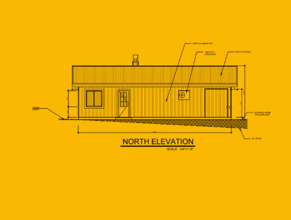 Blueprint designed by Global Arch Construction for a farm.