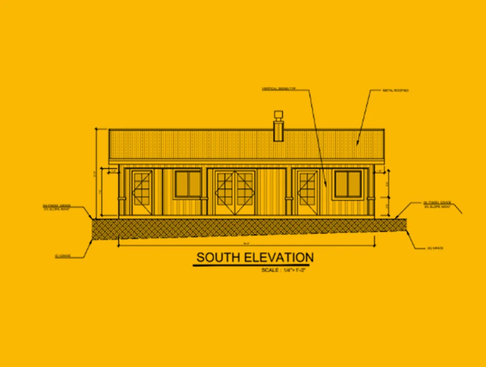 Blueprint of a farm designed by Global Arch Construction
