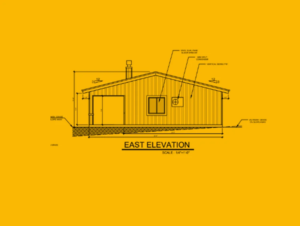 Blueprint of a farm designed by Global Arch Construction