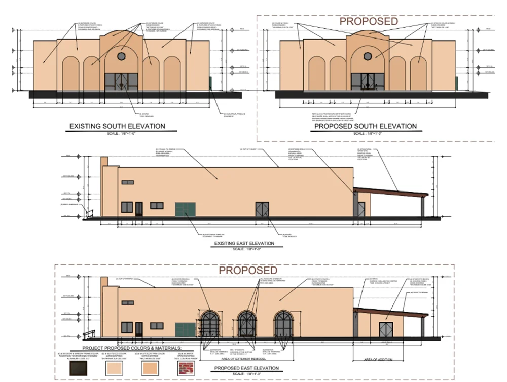 Architecture plan of a church designed by Global Arch Construction in Fair Oaks, CA
